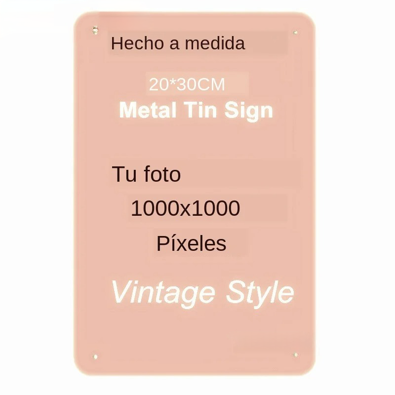 Home Bar Cafe - Placa de Metal Personalizada Estilo Vintage