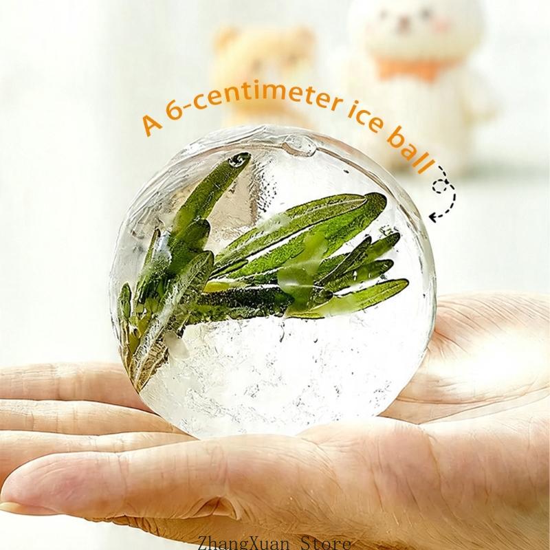 Ice Mold Sphere - Recipiente bebida dobrável conveniente com tampa