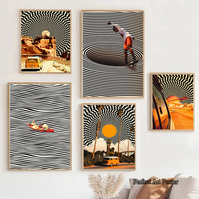 Home Barca - Optical Art Posters e Impressões, Estilo