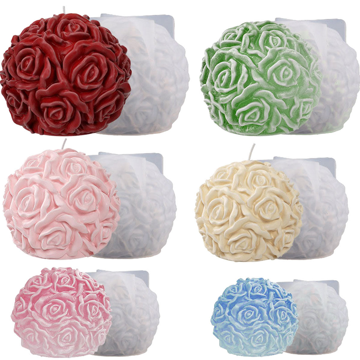 Ice Mold Sphere - Molde de vela série flor multi