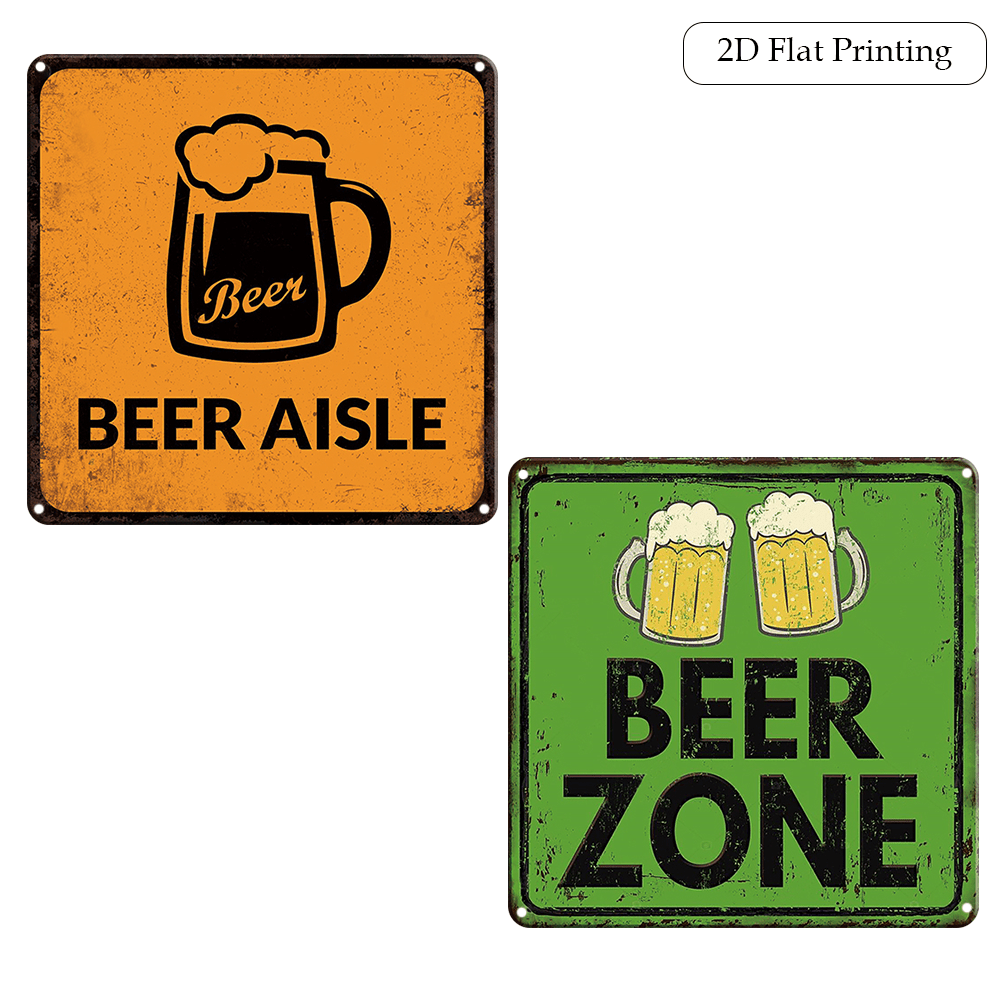 Home Bar Lounge - Conjunto de 2 Placas de Metal