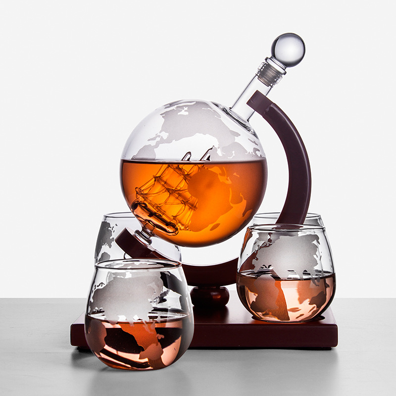 Decanter Globe Set - Globo decantador de vidro para garrafa
