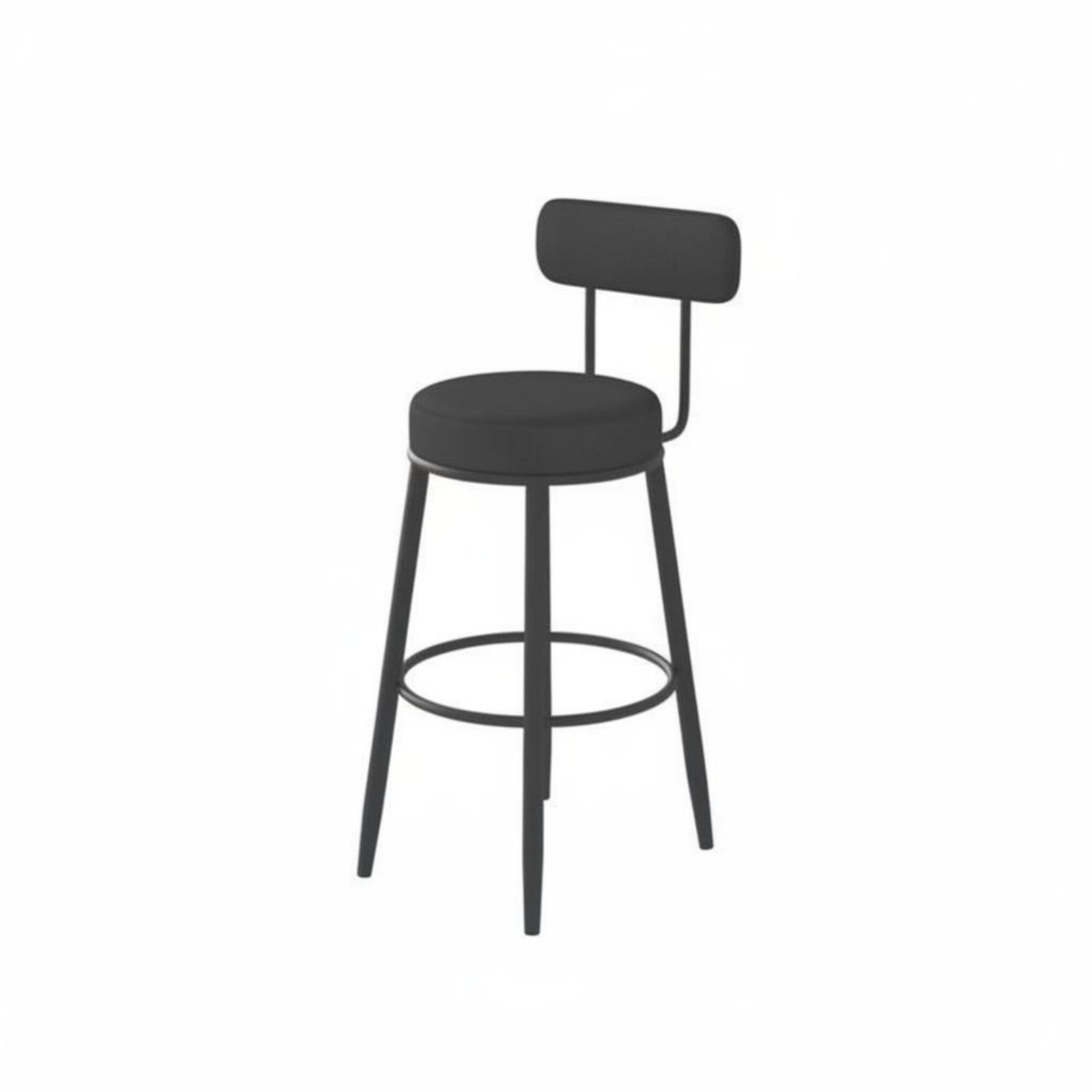 Home Bar Seating - Banqueta Estofada com Encosto Baixo, Design