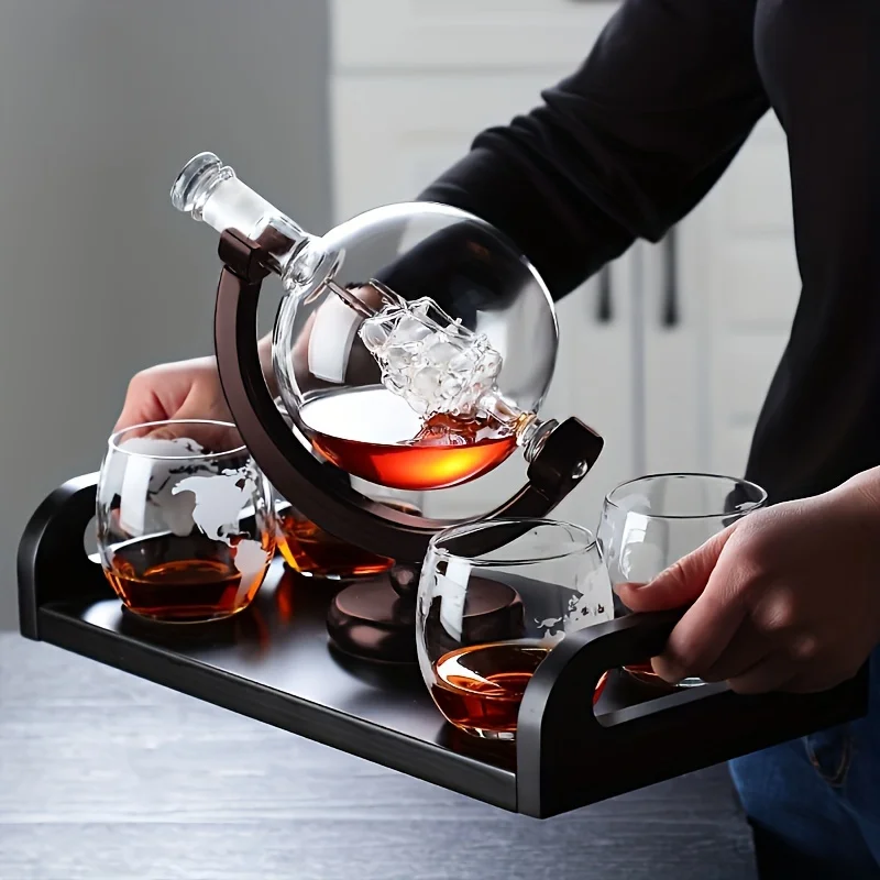 Decanter Globe Set - Decantador de uísque em forma de