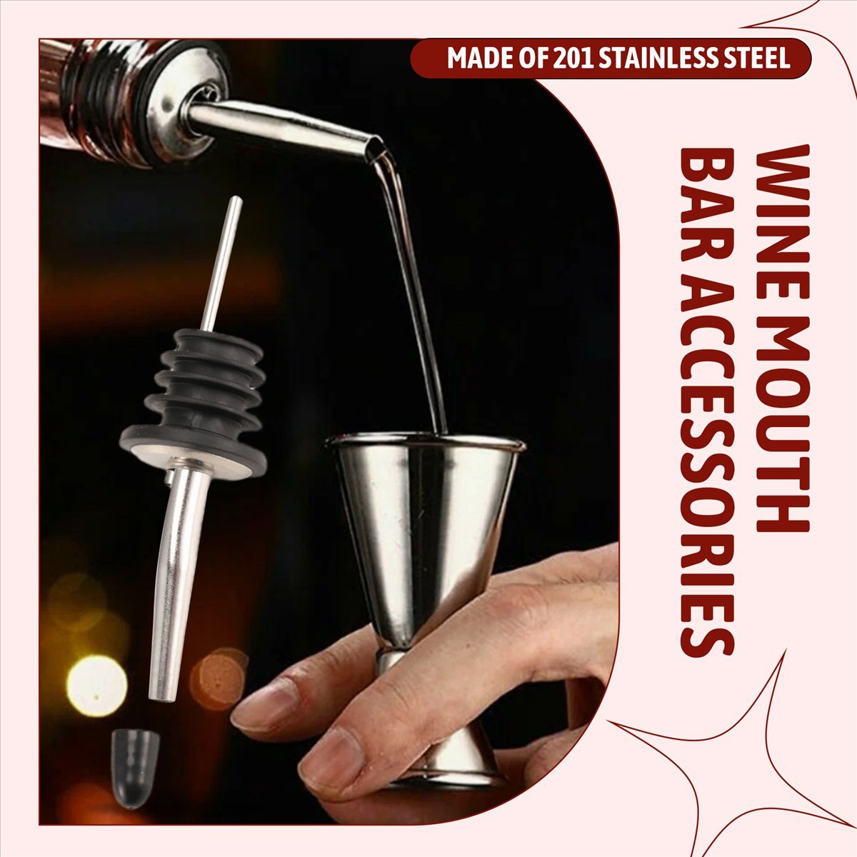 Speed Pourer Cap - Conjunto de 6 Bicos Dosadores de