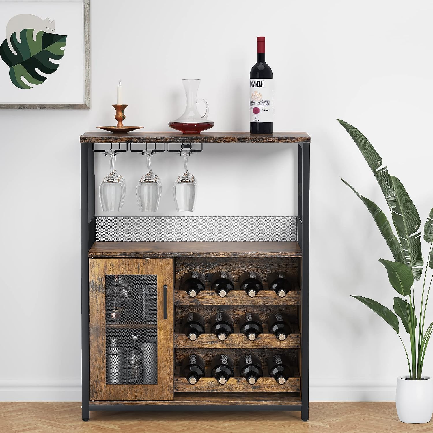Home Bar Shelf - Armário Bar Moderno de 36 polegadas