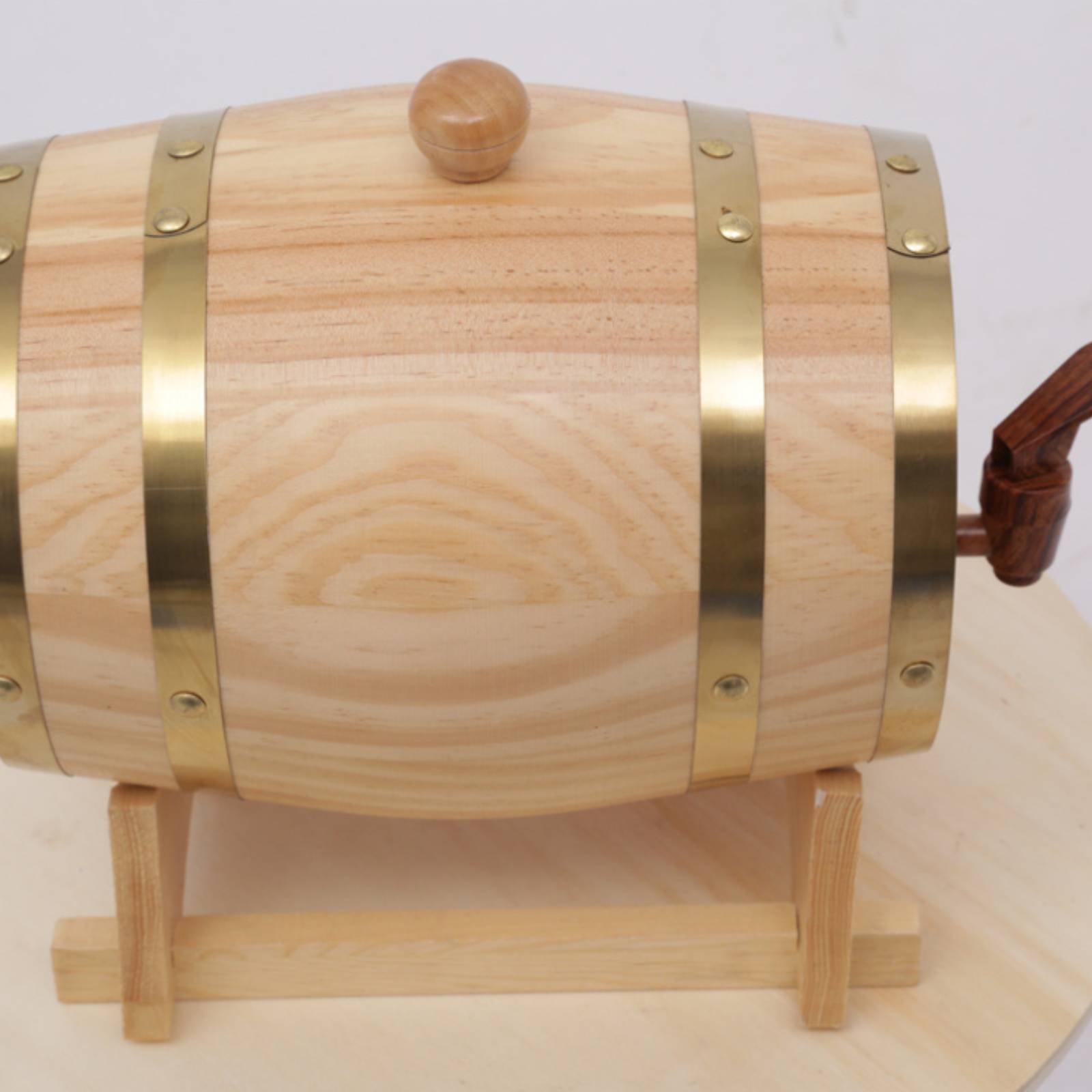 Home Bar Stand - Barril de Madeira de Pinheiro com