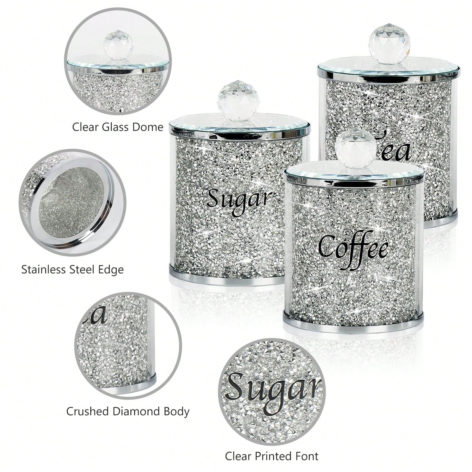 Home Bar Set - Conjunto de Potes para Café, Açúcar