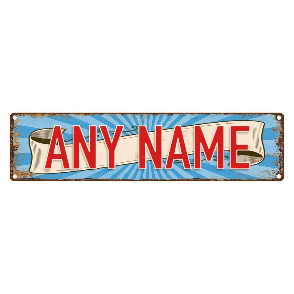 Home Bar Cafe - Placa de Rua Vintage Personalizada em