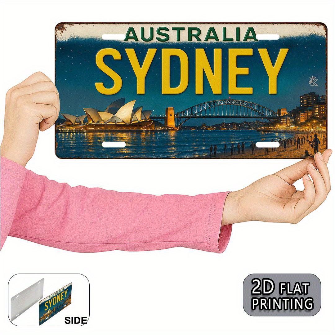 Home Bar Sydney - Placa de Metal Vintage da Austrália