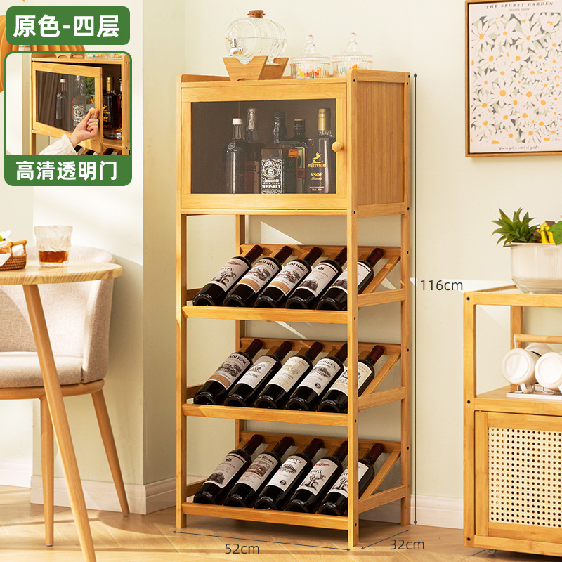 Rack de vinho de bambu sólido, - Home Bar Shelf avaliação e preço