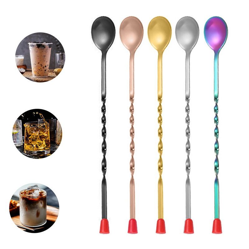 100 pçs/lote aço inoxidável to - Bar Spoon Twisted avaliação e preço