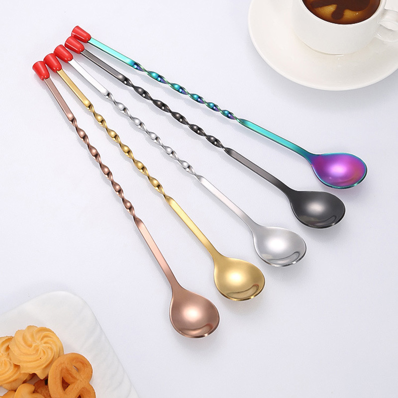 100 pçs/lote aço inoxidável to - Bar Spoon Twisted avaliação e preço