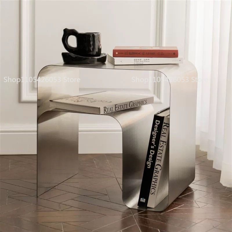 Mesa Lateral Moderna em Aço In - Home Bar Shelf avaliação e preço