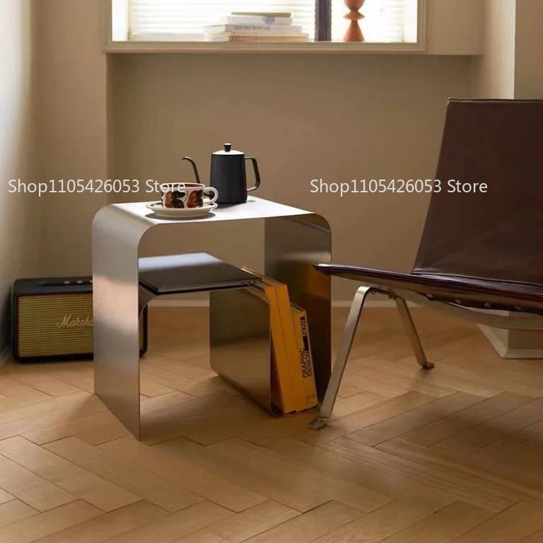 Mesa Lateral Moderna em Aço In - Home Bar Shelf avaliação e preço