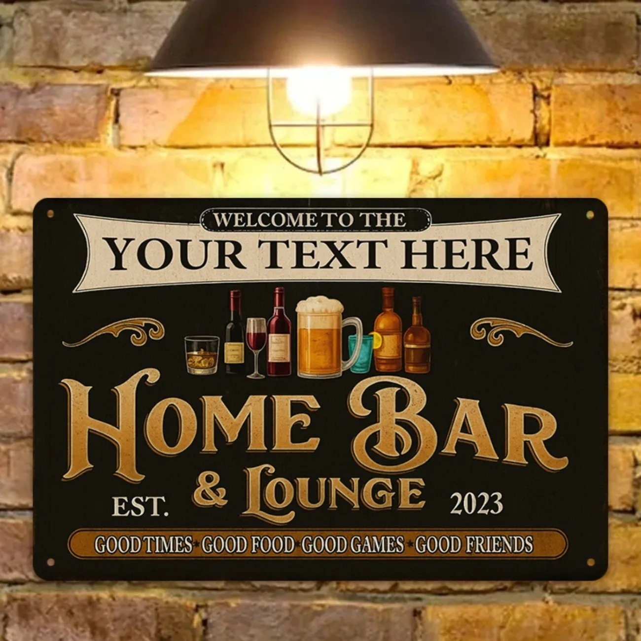 Placa de Metal Personalizada V - Home Bar Lounge avaliação e preço