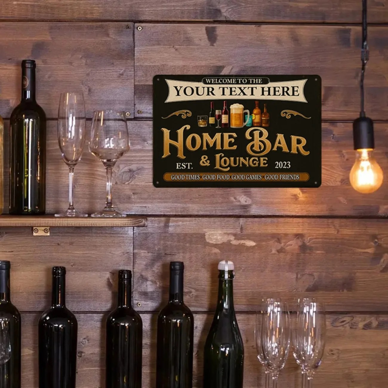 Placa de Metal Personalizada V - Home Bar Lounge avaliação e preço