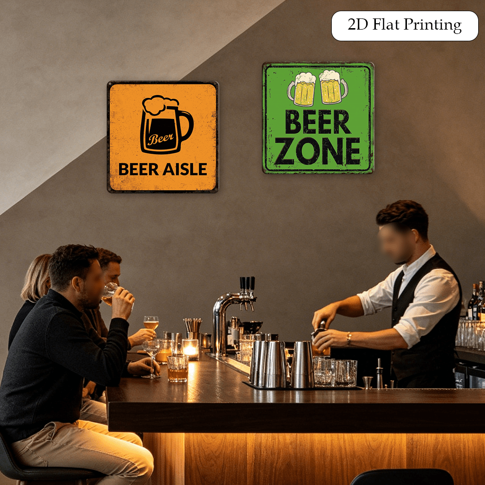 Conjunto de 2 Placas de Metal  - Home Bar Lounge avaliação e preço