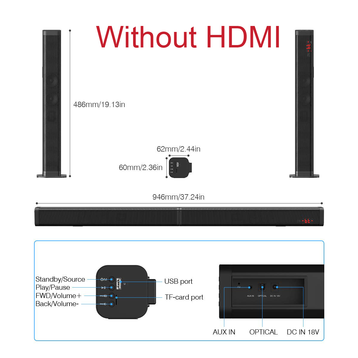 Soundilink-Soundbar de TV Blue - Home Bar And Theater avaliação e preço