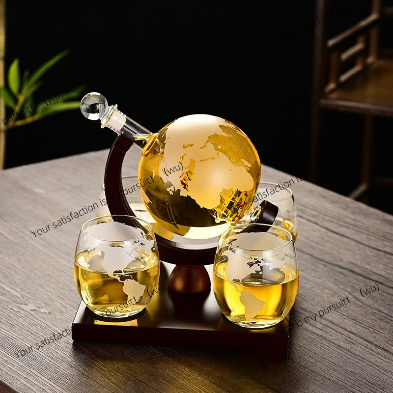 Garrafa de vidro de uísque cri - Decanter Globe Set avaliação e preço