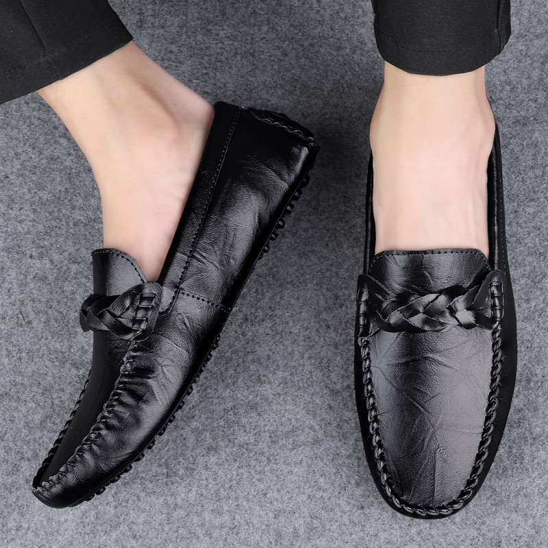 Sapatos masculinos de couro de - Home Barca avaliação e preço