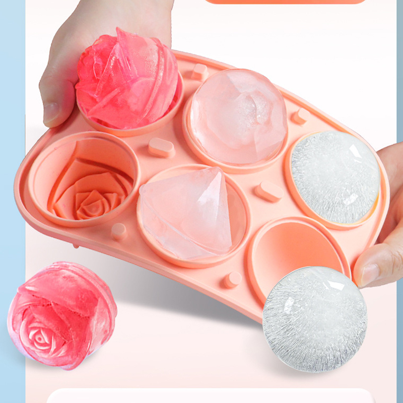 3d rosa diamante redondo molde - Ice Mold Sphere avaliação e preço