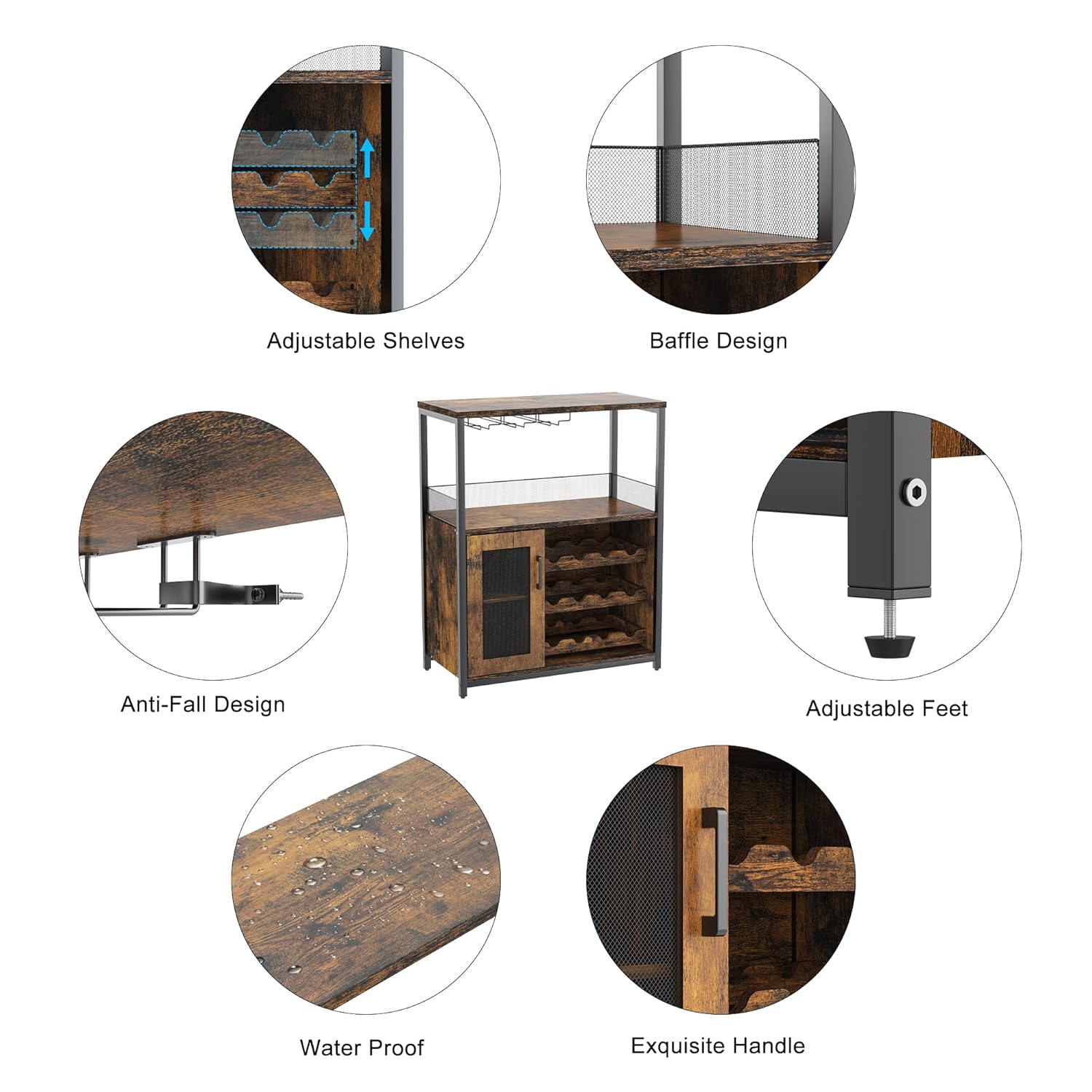 Armário Bar Moderno de 36 pole - Home Bar Shelf avaliação e preço