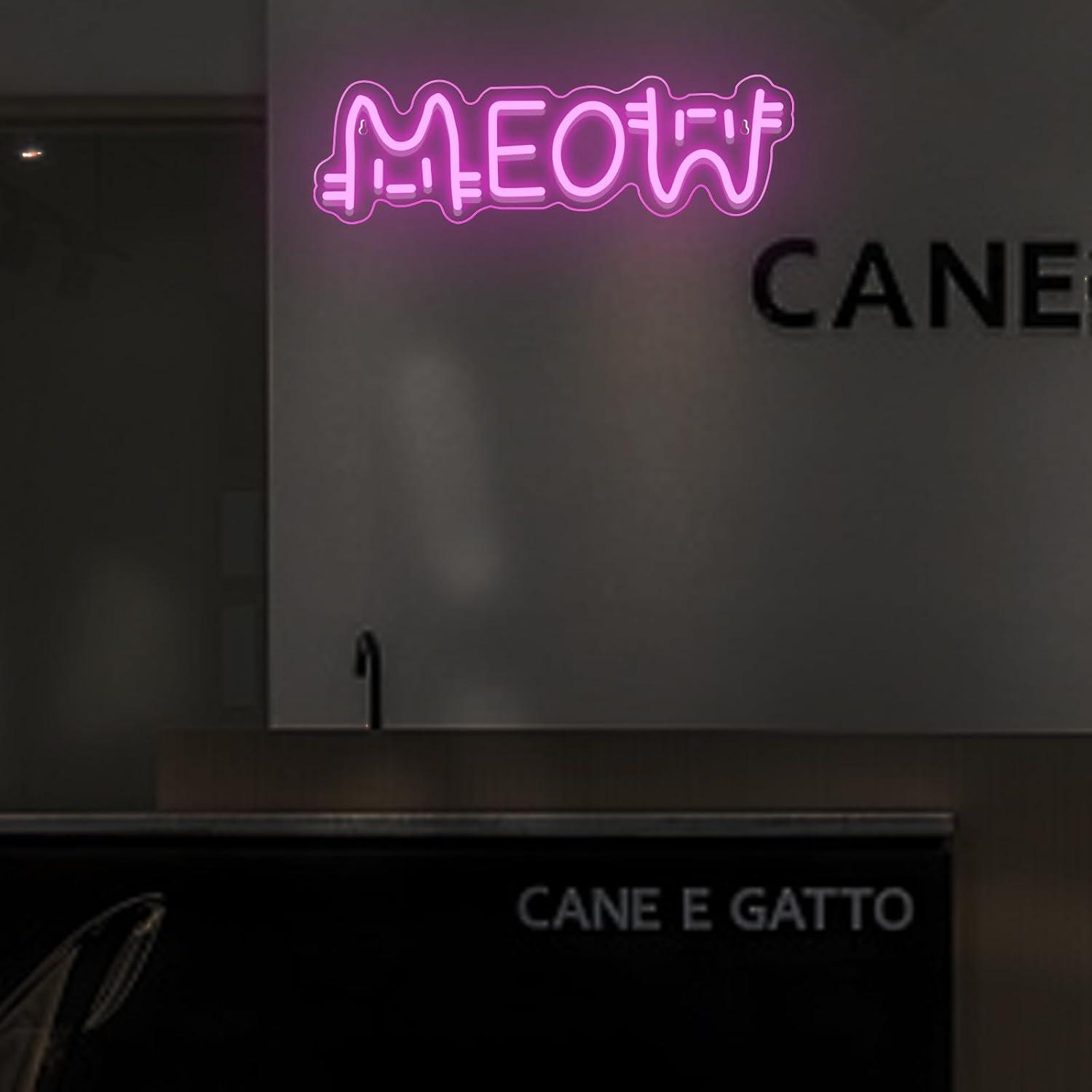Letreiro Neon Gato Meow com LE - Home Bar Cafe avaliação e preço