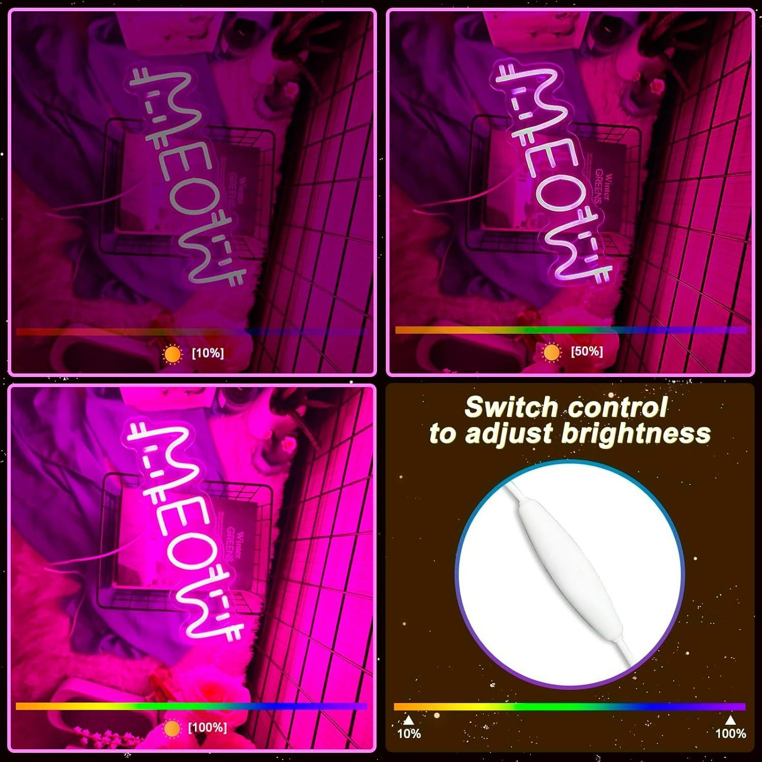 Letreiro Neon Gato Meow com LE - Home Bar Cafe avaliação e preço