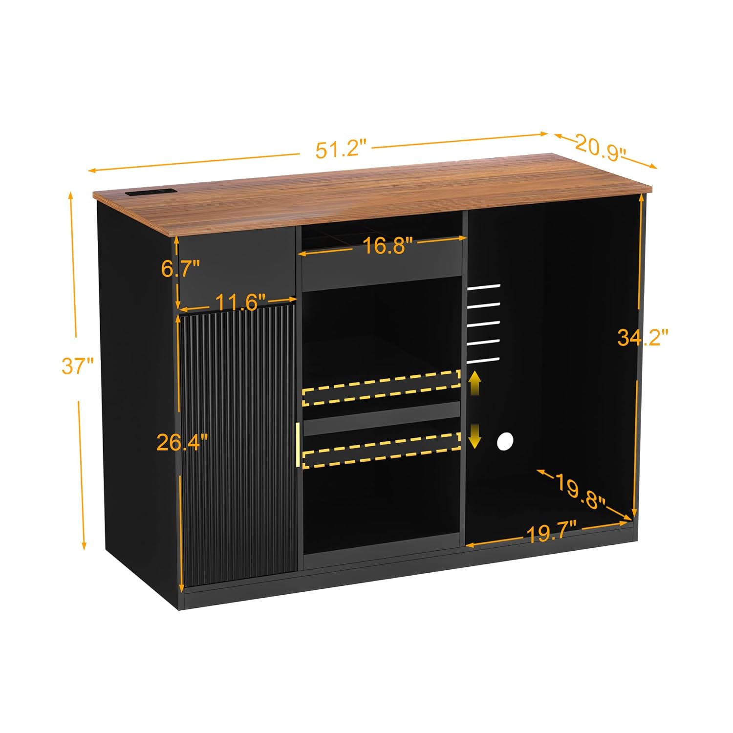 Armário para Lanches com Espaç - Home Bar Shelf avaliação e preço