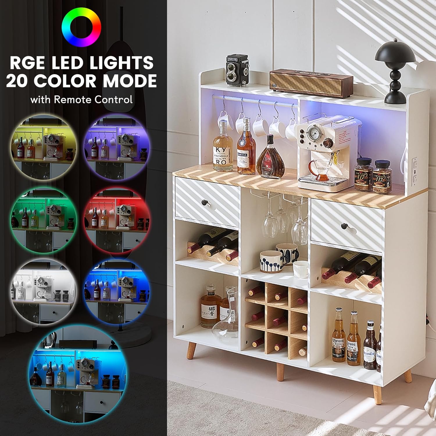 Armário de Bar para Vinhos com - Home Bar Shelf avaliação e preço