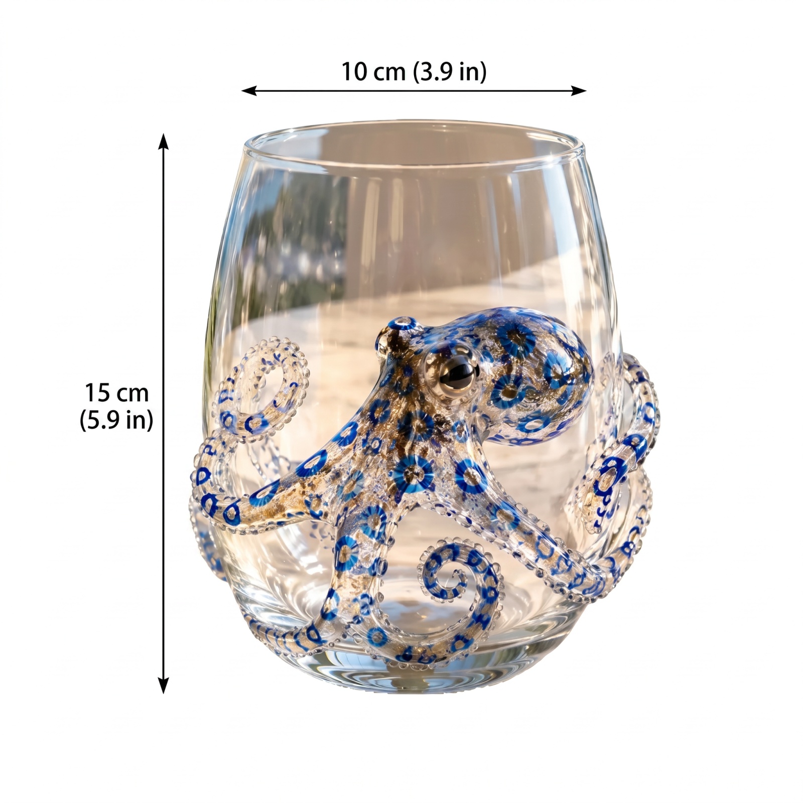 Copo Artesanal de Vidro Octopu - Home Bar Shelf avaliação e preço